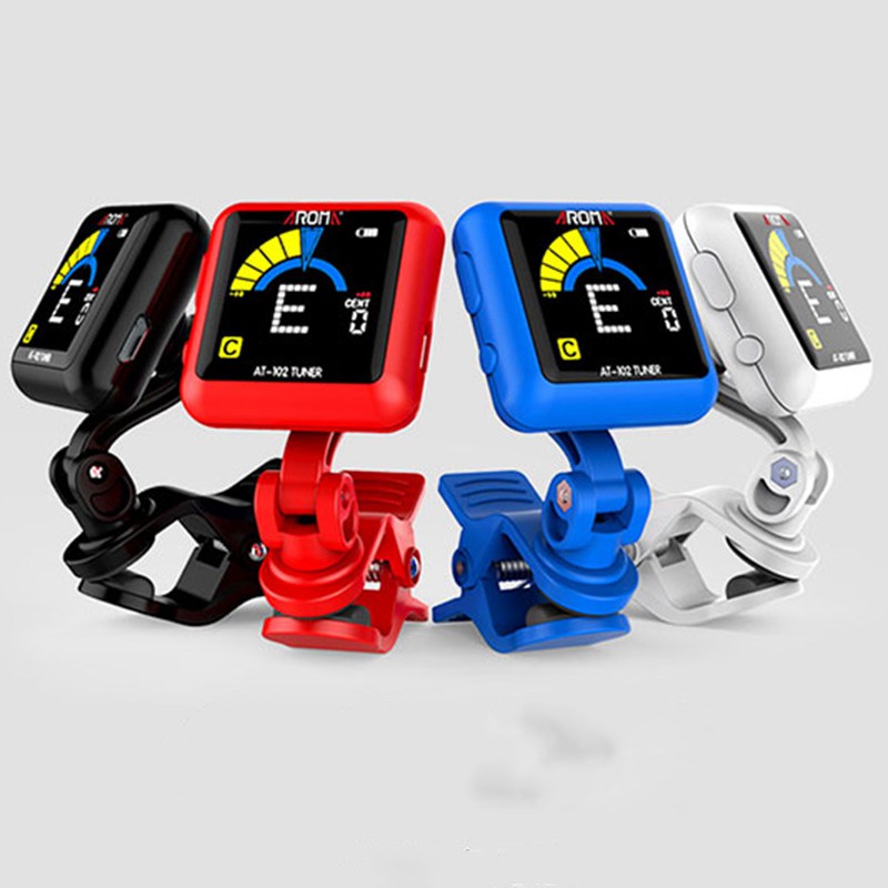 Kẹp điều chỉnh tông cho đàn guitar tích hợp pin và dây cáp USB màu đen