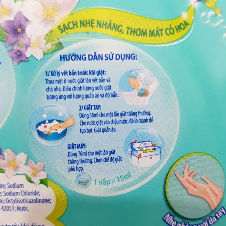 Surf Nước giặt Hương Sương Mai Dịu Mát can 3.8kg