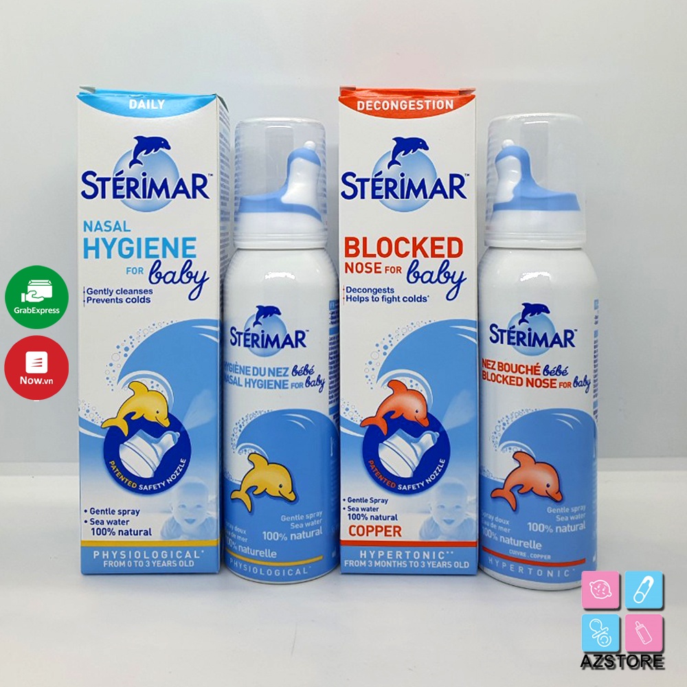 Xịt mũi Sterimar nước biển sâu - xịt mũi cá heo Sterimar pháp dùng vệ sinh cho bé
