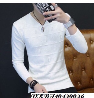Áo len nam cổ tim