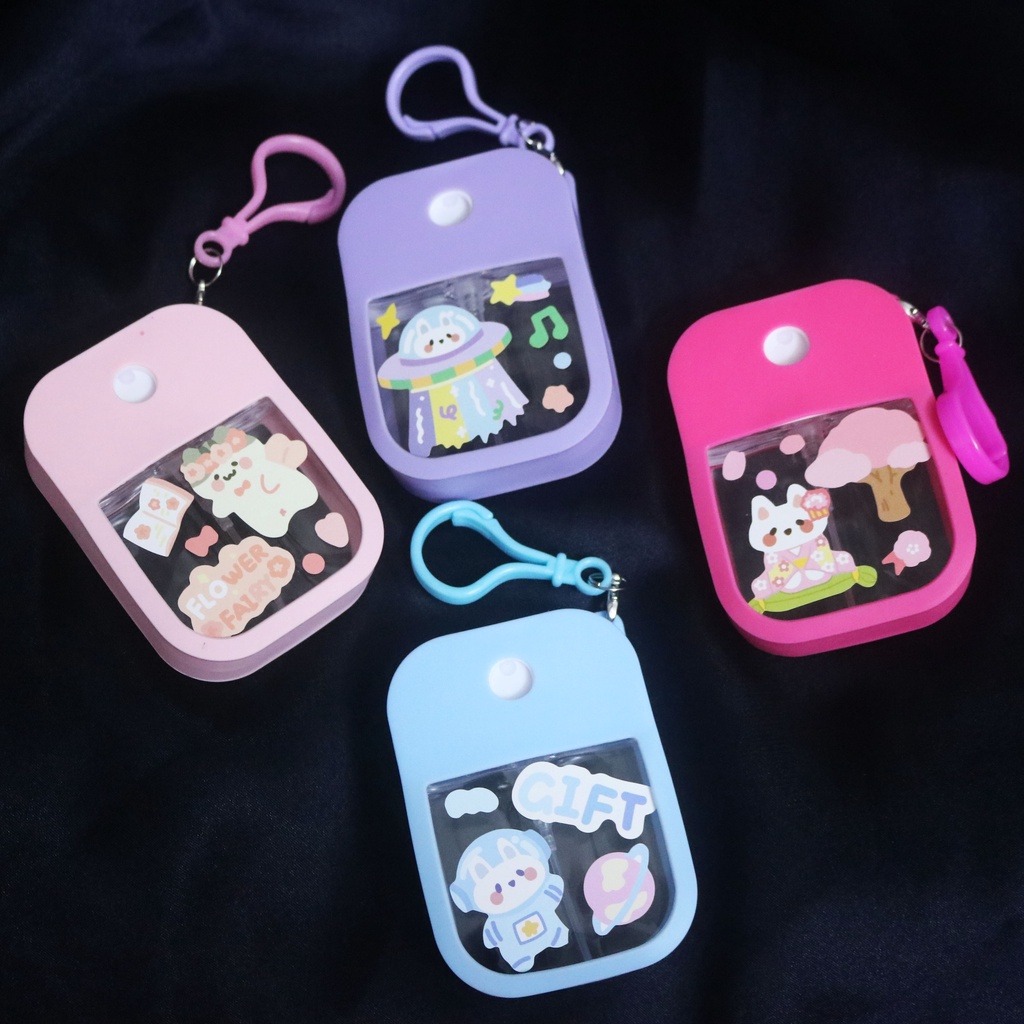 Bình xịt mỹ phẩm chiết nước hoa nước rửa tay chai xịt cồn phun sương 38ml viền silicon móc khóa balo túi xách tiện dụng