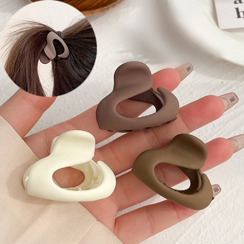 Kẹp Tóc Hình Elip Màu Nhám Đơn Giản Phong Cách Retro / Kẹp Tóc Sau Lưng Thanh Lịch
