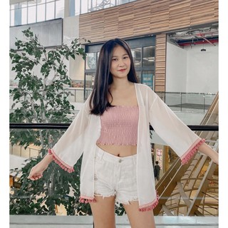 Kimono Tua Bi (Trắng/Đen/Hồng)