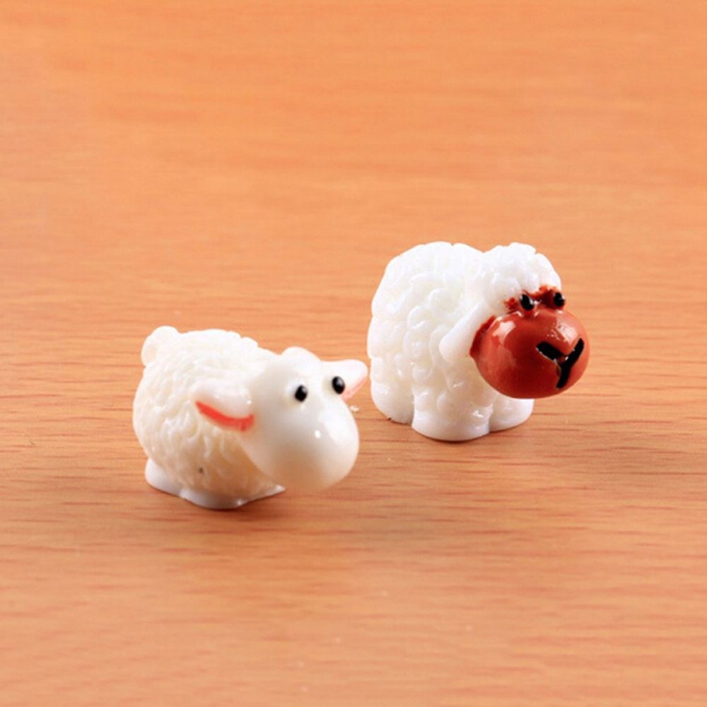 Set 5 phụ kiện trang trí tiểu cảnh vườn nhà hình chú cừu mini đáng yêu