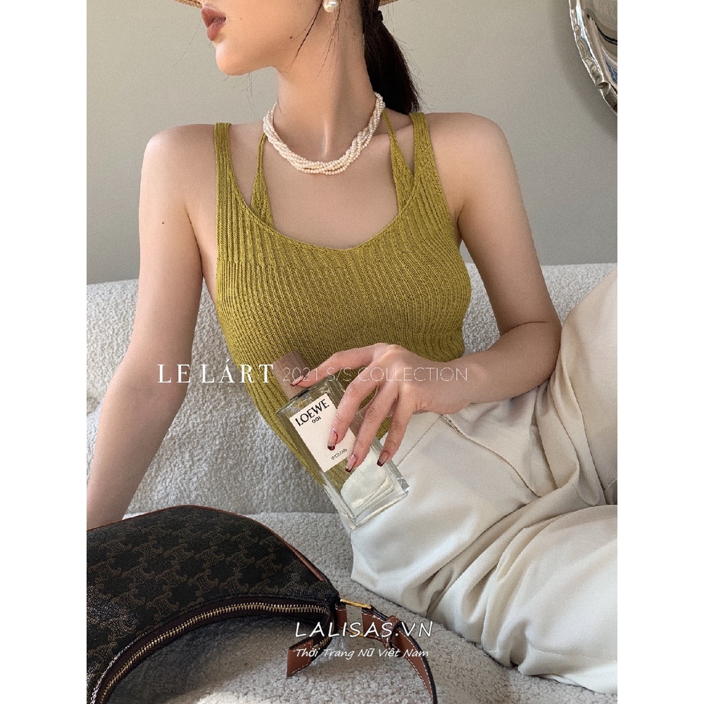 Áo Dệt Kim Hai Dây Dáng Ôm Dễ Phối Đồ Thời Trang Hàn Quốc