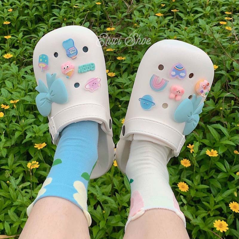 Giày Búp Bê Đế Mềm Đính Nơ Xinh Xắn Cho Nữ