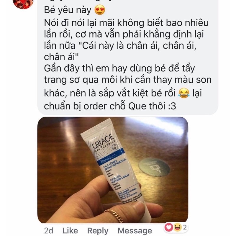 Son dưỡng môi Uriage Bariederm Cica-levres