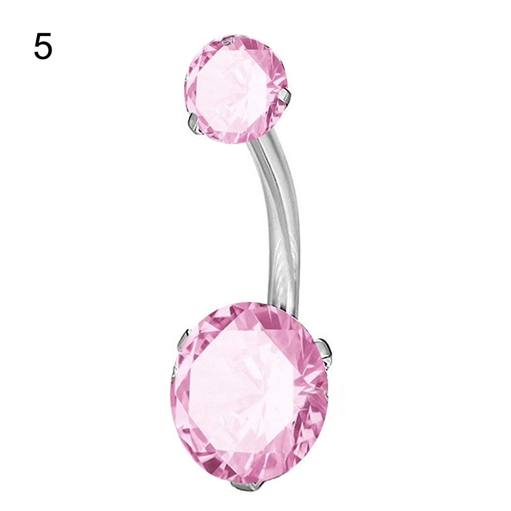 Khuyên Rốn Đính Đá Nhân Tạo Hình Khối Lấp Lánh Dành Cho Nữ