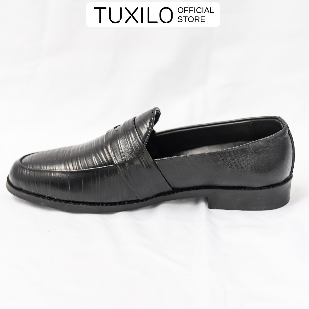 Giày da nam dáng lười da thật cao cấp dáng hàn quốc, giày tây lười nam da bò chất lượng hàng xuất khẩu TUXILO TX46