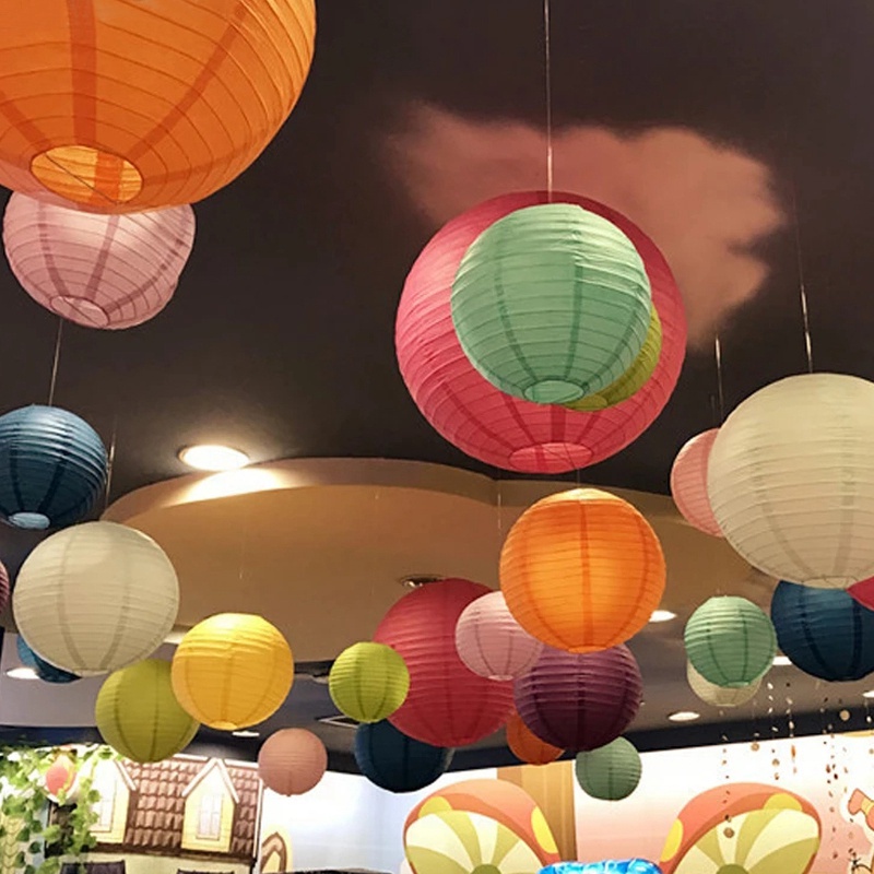 Lồng Đèn Giấy Nhiều Kích Cỡ Trang Trí Tiệc