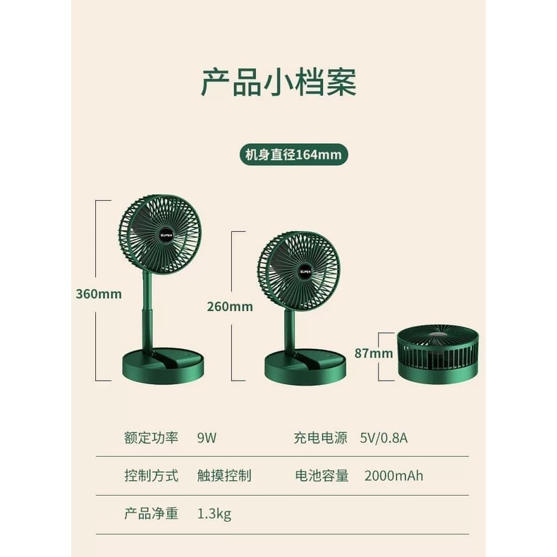 Quạt điều hòa Mini 3 Chế Độ Để Bàn Cao Cấp có sạc tích điện
