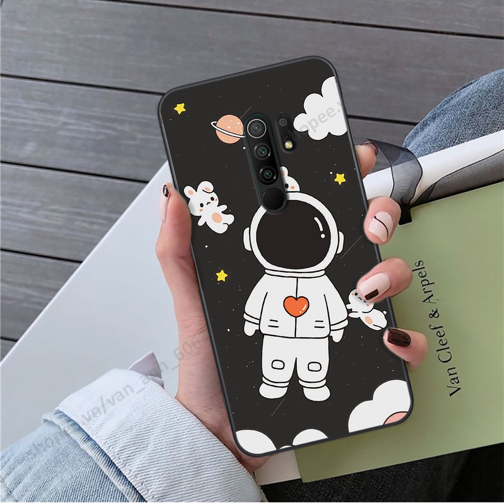 Ốp Xiaomi Redmi 9 hình bầu trời, phi hành gia đẹp, ốp lưng điện thoại xiaomi viền dẻo cao cấp
