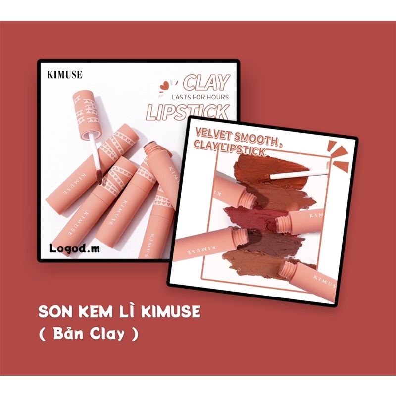 🌷XẢ KHO🌷Son kem màu lì KIMUSE 5ml - Logod.m