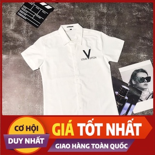 Áo sơ mi kiểu,áo sơ mi nam đẹp,áo sơ mi trắng nam,áo sơ mi đẹp Louis vuitton