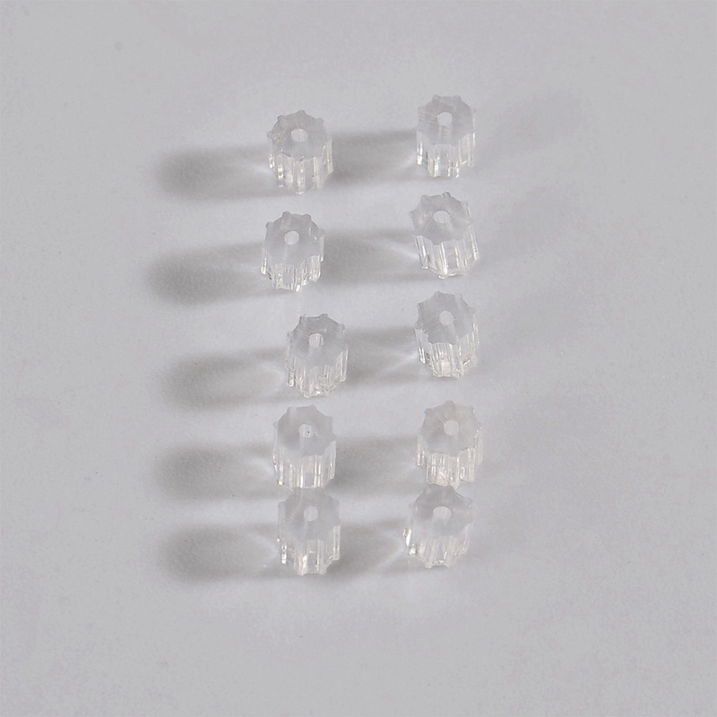 Set 100 nút chốt khuyên tai bằng silicon trong suốt DIY tiện dụng