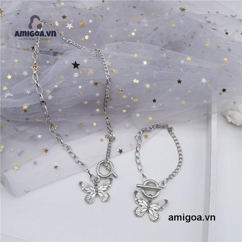 ✨✨Dây chuyền mặt bươm bướm nam nữ móc treo vòng cổ