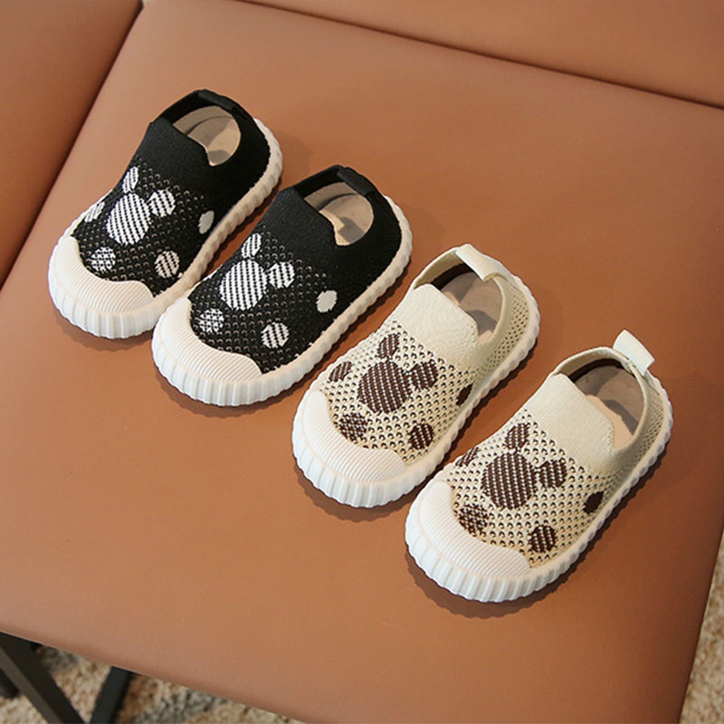 SUGE Giày Thể Thao Đế Mềm Chống Trượt Thoáng Khí In Hình Chuột Mickey Thời Trang Cho Bé Trai Và Gái