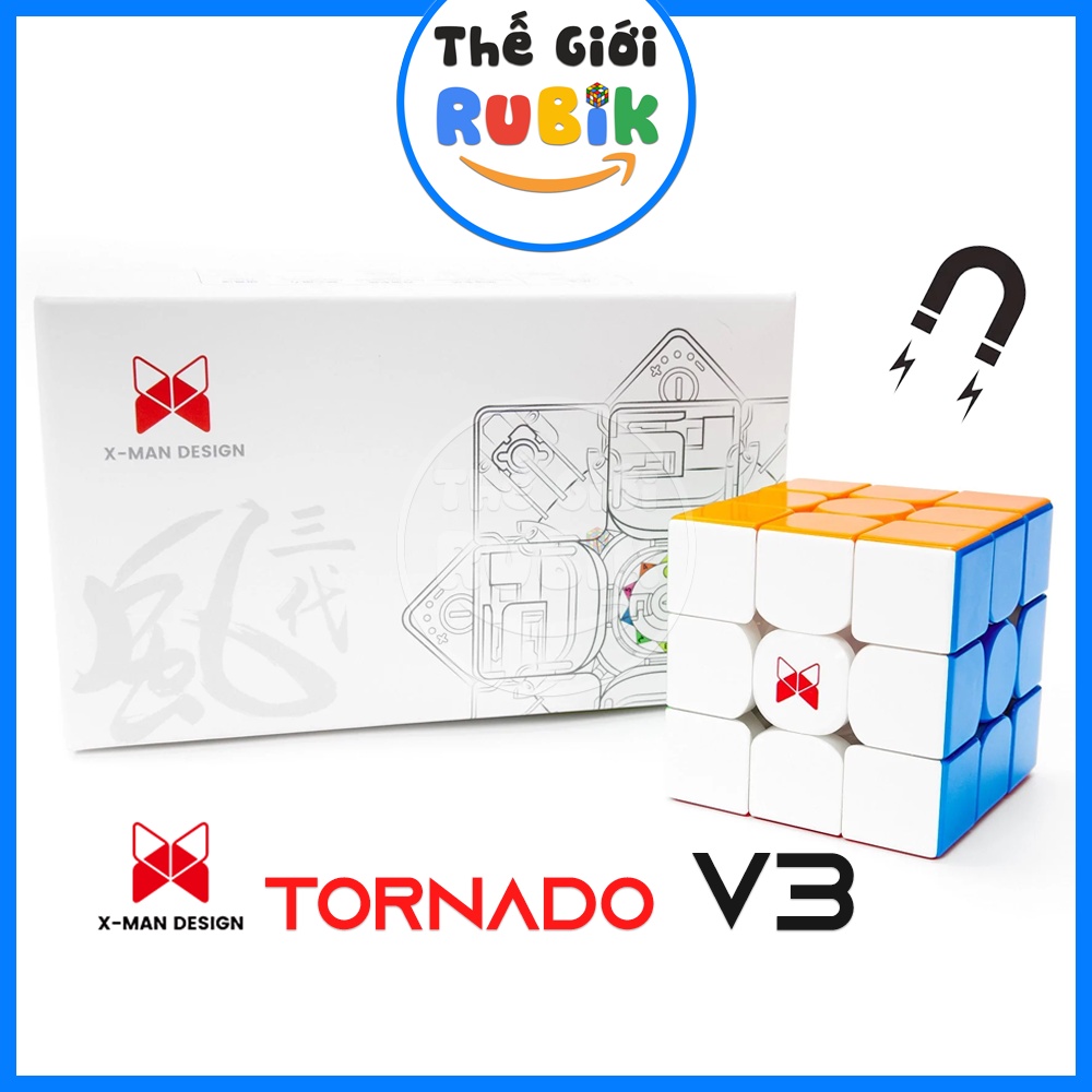 Rubik 3x3 Tornado V3 M Cao Cấp Có Nam Châm Flagship 2022 QiYi X-Man Tornado V3M Rubic Đồ Chơi Trí Tuệ