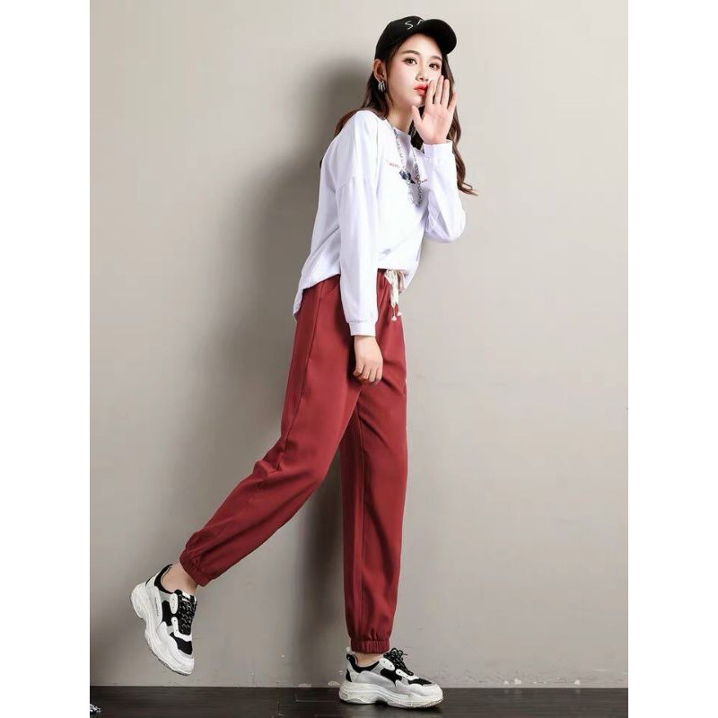 QUẦN NỮ BO GẤU QUẦN JOGGER XUẤT KHẨU