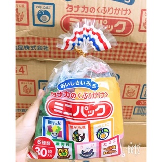 Gia vị rắc cơm tanaka food nhật cho bé ăn dặm 6 vị gồm 30 gói nhỏ