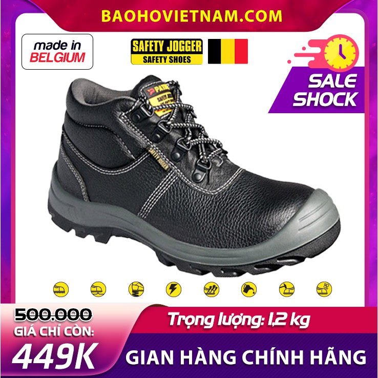 [Xả kho rẻ vô địch]Giày da bảo hộ jogger Bestboy S3 chính hãng siêu bền mũi thép chống đinh đế cao su chống trơn trượt