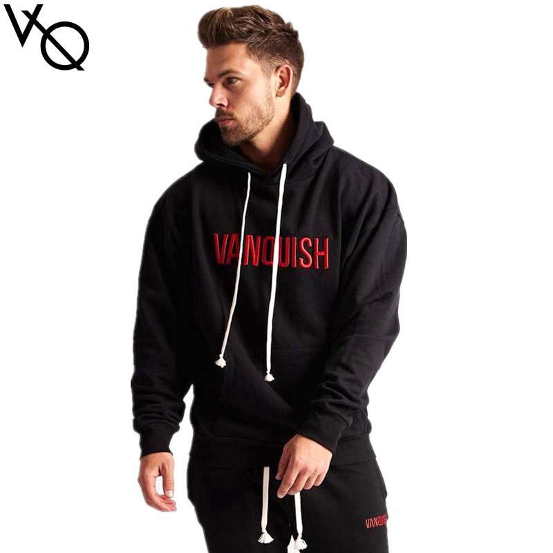 VQ Men's Cotton Sports Leisure Hoodies Outdoor Training Outerwear