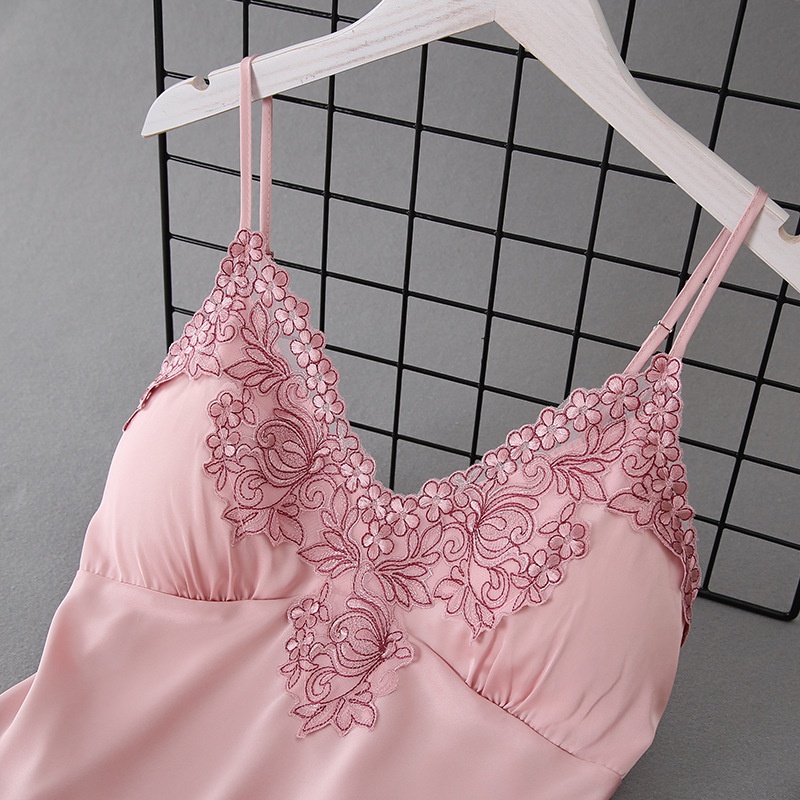 Set đồ ngủ 2 dây vải lụa lạnh mỏng kiểu mới thời trang quyến rũ năm 2021 cho nữ