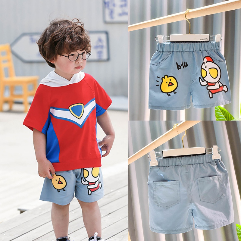 Quần Short Jeans In Họa Tiết Hoạt Hình Cho Bé Trai