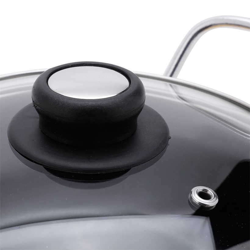 Bộ 3 nồi nhôm chống dính nắp kính Rainy RN 06TT-KDV (Đỏ)