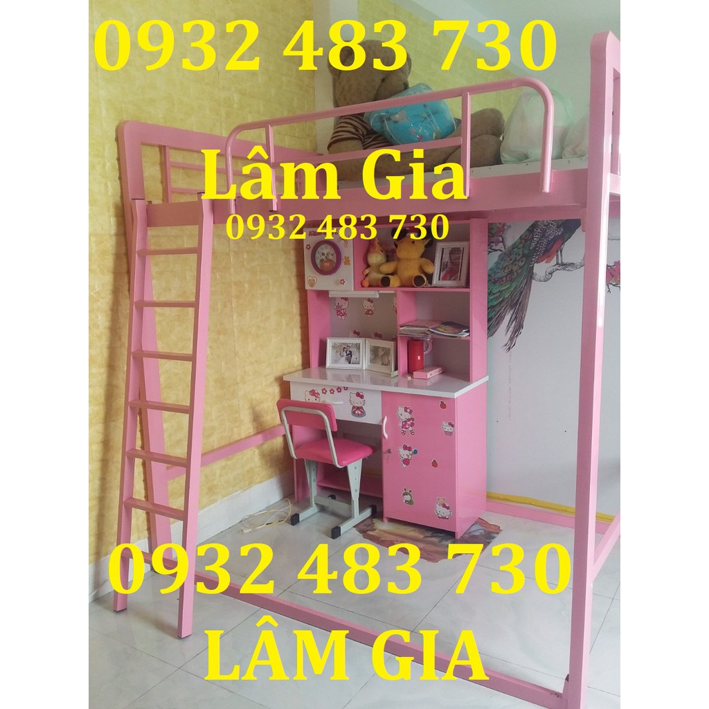 Giường sắt 1 tầng trên - nhận làm theo yêu cầu