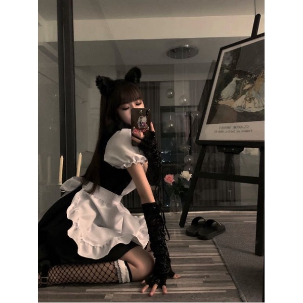 Váy Cosplay hầu gái nhật bản Lolita quyến rũ Puwn Shop