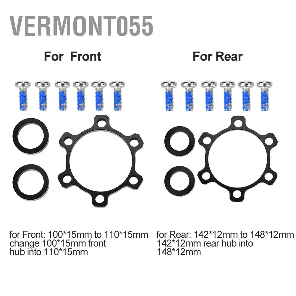 Vermont055 Bộ chuyển đổi Hub xe đạp bằng hợp kim 100 * 15 đến 110 142 12 148 Phụ kiện