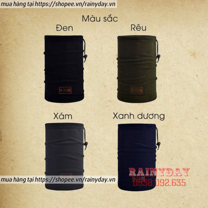 Bộ khăn đa năng đi phượt, khăn ống bịt mặt đa năng chống nắng nam trùm đầu ninja có mũ che mùa đông