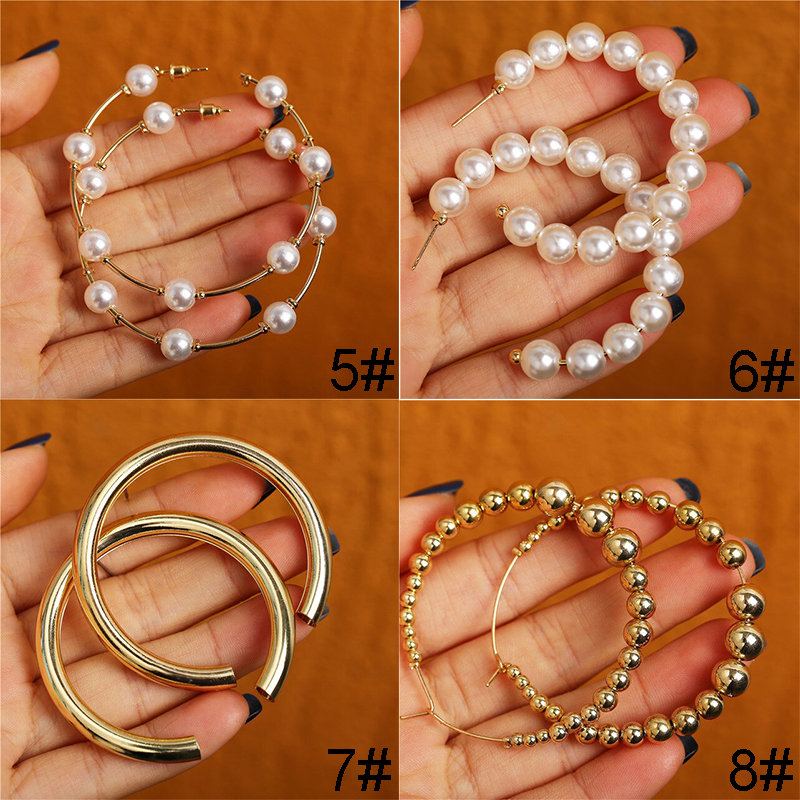 Khuyên tai AY đính ngọc trai giả thời trang dành cho nữ