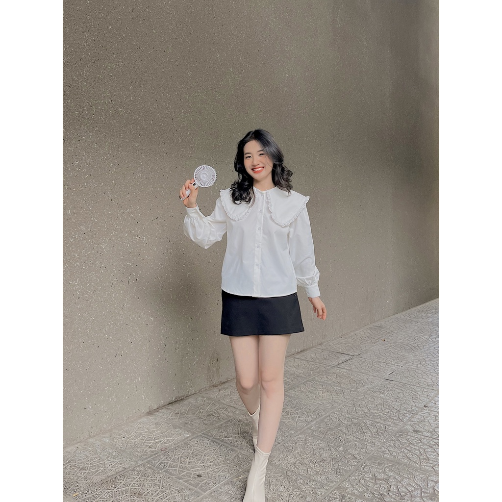 Áo kiểu tay dài cổ bèo THE CIU - Vivian Shirt