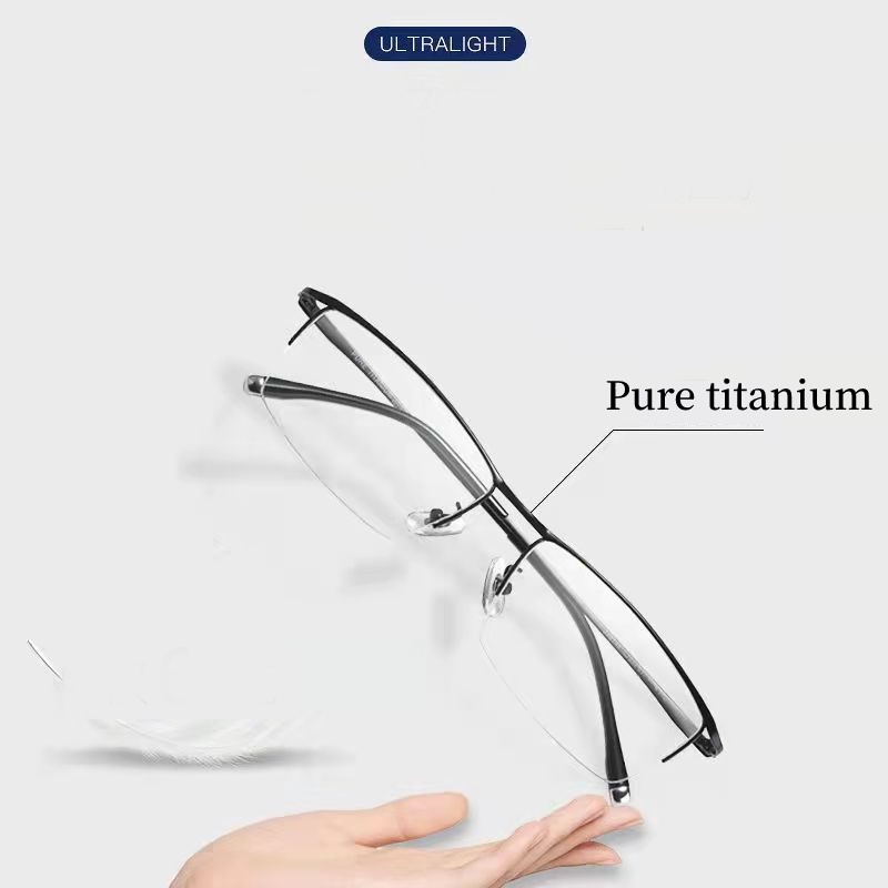 Hevia Kính Mắt Gọng Titan pt042 Thay Thế Thoải Mái Cho Nam