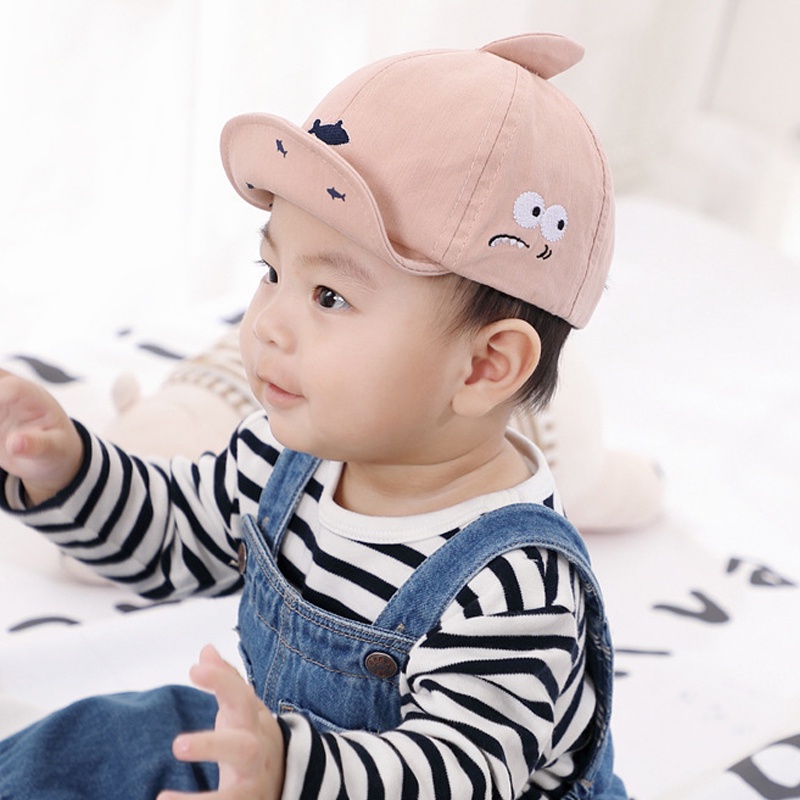 Mũ Cotton Mềm Chống Nắng Thêu Họa Tiết Hoạt Hình Thời Trang Xuân Hè Cho Bé Sơ Sinh