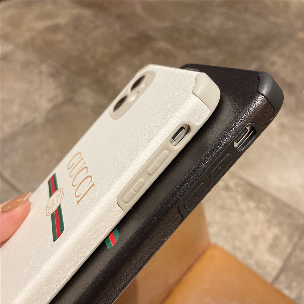 Ốp điện thoại bằng da phối sọc sang trọng chống sốc cho IPhone 12pro max 12mini 11Pro Max XS Max XR SE 2020 7 8 Plus | BigBuy360 - bigbuy360.vn