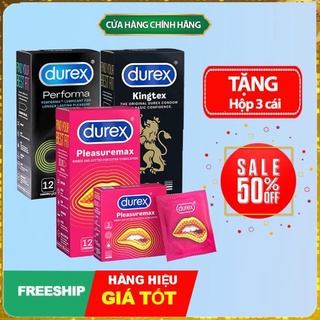 Tặng 3 bao cao su Durex khi mua hộp Bao Cao Su Durex siêu mỏng, bao có gân, bao mỏng