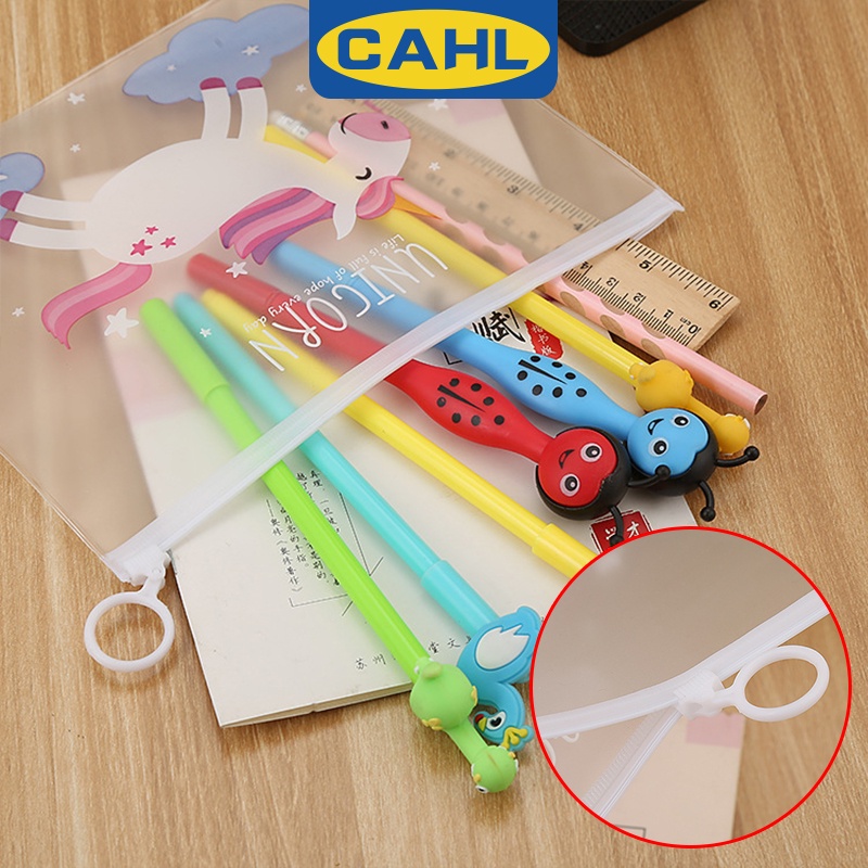 Túi Đựng Bút Bằng Poly Khóa Kéo Có Thể Tái Sử Dụng Cỡ A6 Cho Trường Học/Văn Phòng