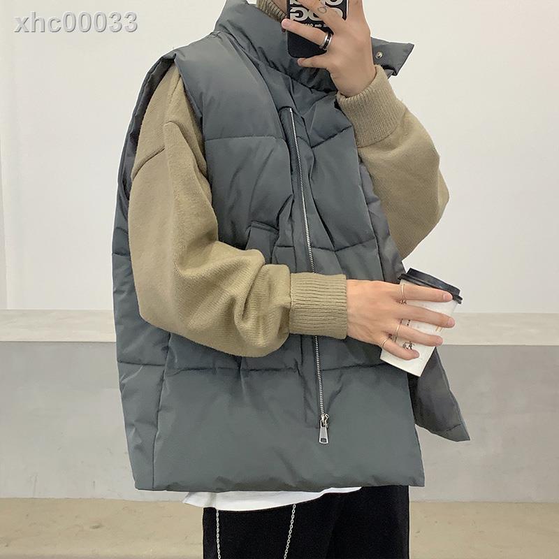 ❅Áo Khoác Phao Lót Cotton Dày Dặn Dáng Rộng Cổ Đứng Phong Cách Hàn Quốc Thời Trang Thu Đông Cho Nam