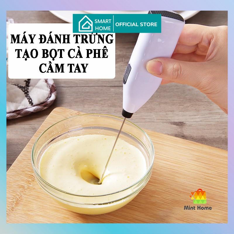 Máy tạo bọt cà phê cầm tay mini pha chế tiện lợi - cây đánh trứng, đánh kem, cafe, trà sữa tự pha di động sử dụng pin 2A