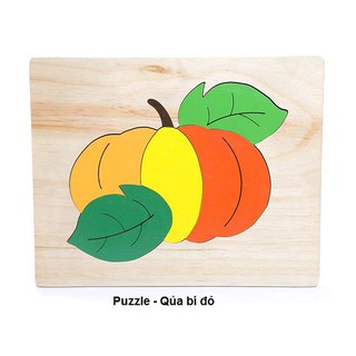 Tranh ghép 19 loại hoa,rau củ quả - Wooden Puzzle 20x25cm - PHẦN 2