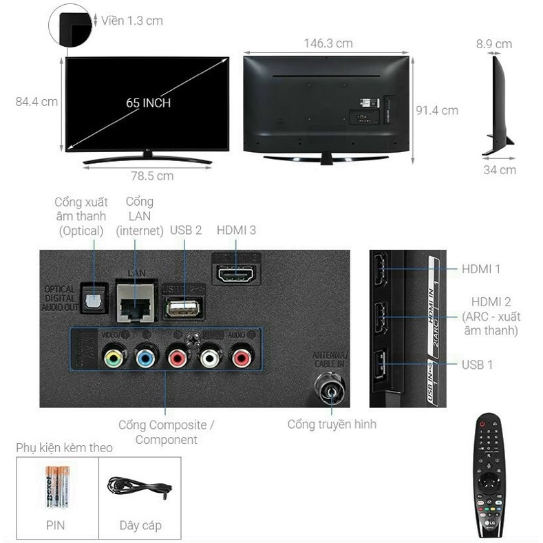 Smart Tivi LG 4K 65 inch 65UN7400PTA.FULLBOX | BigBuy360 - bigbuy360.vn