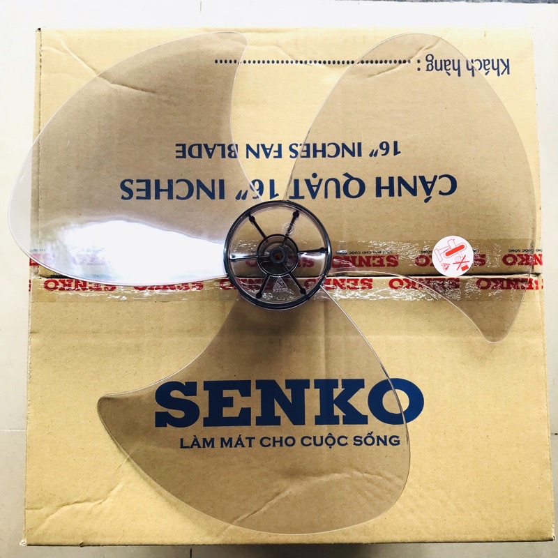 Cánh quạt nhựa trong B4 Senko lỗ tròn chính hãng, cánh quạt B4