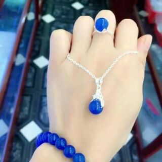 Dây chuyền bạc đá phong thủy