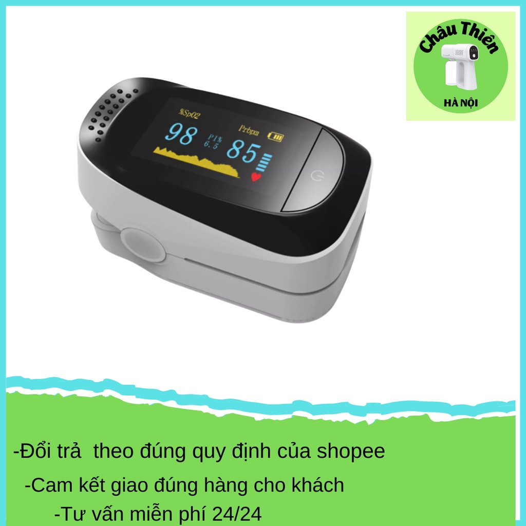 Máy đo nồng độ oxi trong máu SPO2 - A2, máy đo độ bão hoà lượng oxy trong máu, đo nhịp tim, màn hình TFT, LED