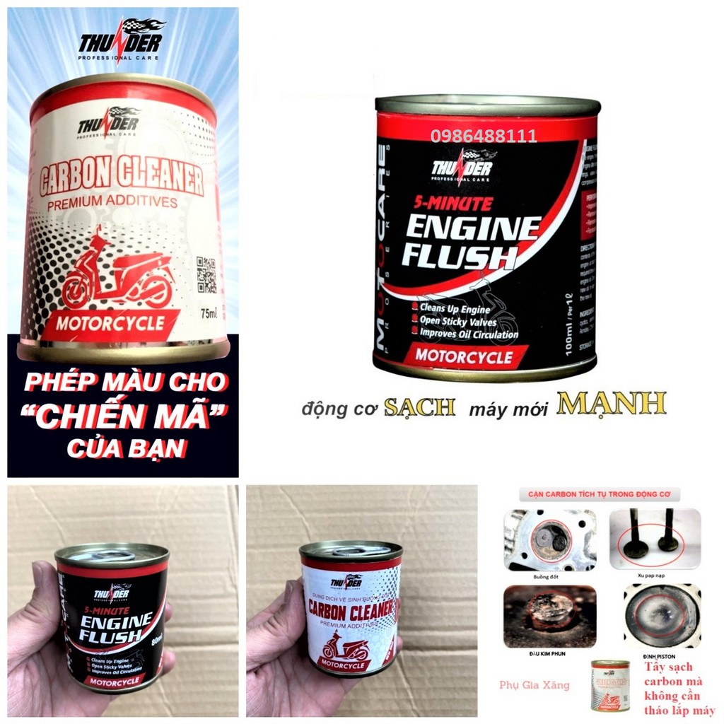 Dung dịch súc rửa bình xăng vệ sinh kim phun - dung dịch súc rửa động cơ xe máy siêu sạch ( combo 2 lọ )