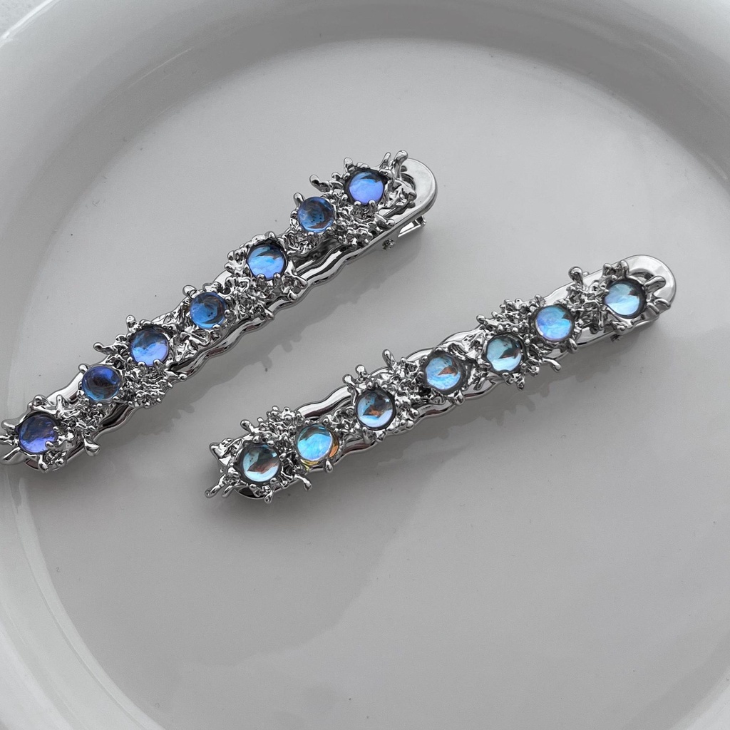 Kẹp Tóc Đính Đá Mặt Trăng Thiết Kế Sang Trọng