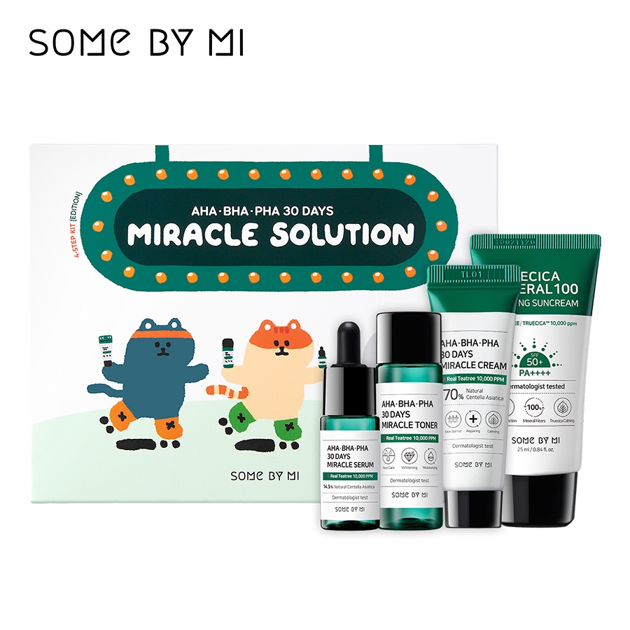 Bộ sản phẩm Some By Mi AHA-BHA-PHA 30 Days Miracle Solution 4-Step Kit-Edition